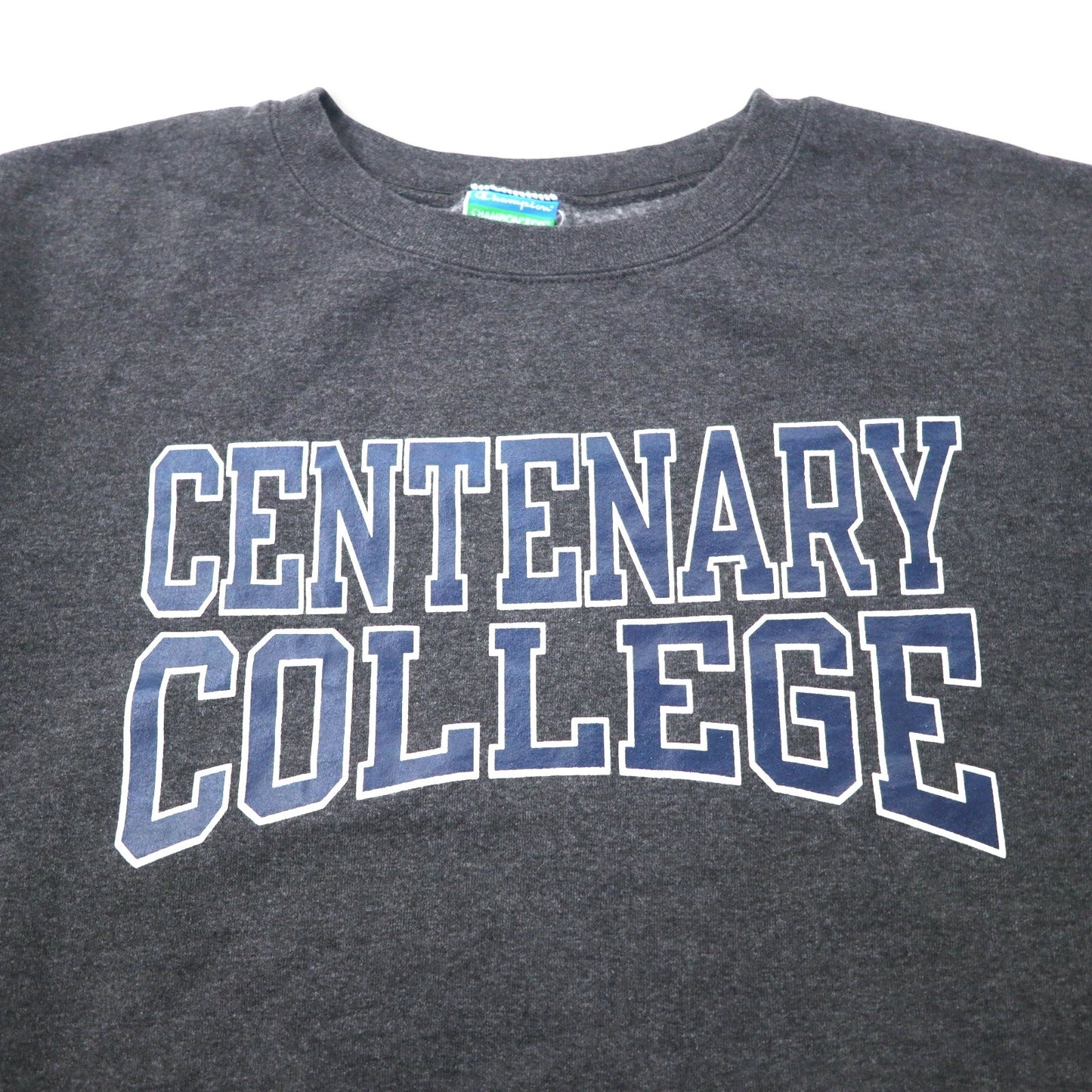 Champion カレッジ プリント スウェット XXL グレー コットン 裏起毛 CENTENARY COLLEGE ビッグサイズ ホンジュラス製