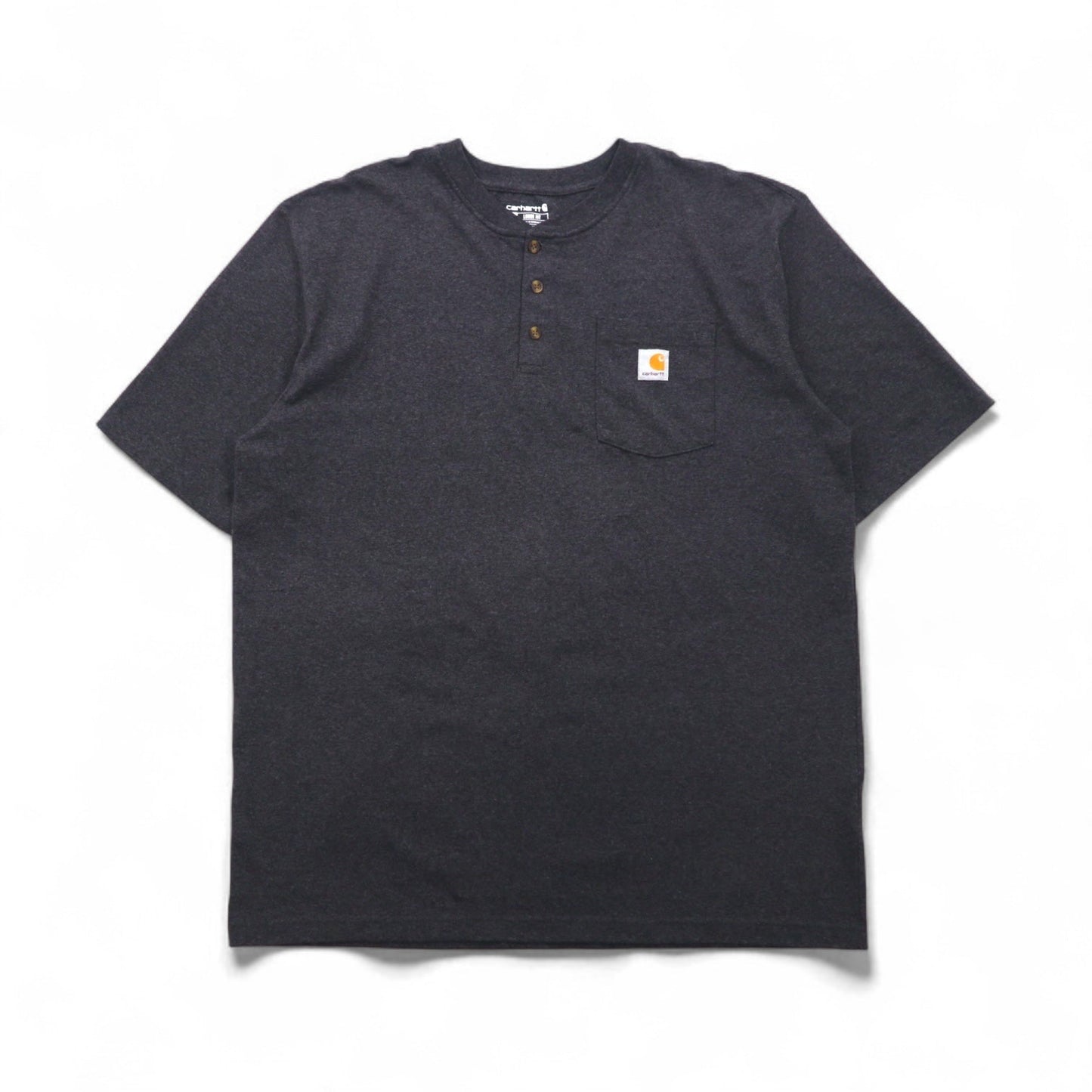 carhartt ルーズフィット LOOSE FIT ヘンリーネック ポケット Tシャツ XL グレー コットン