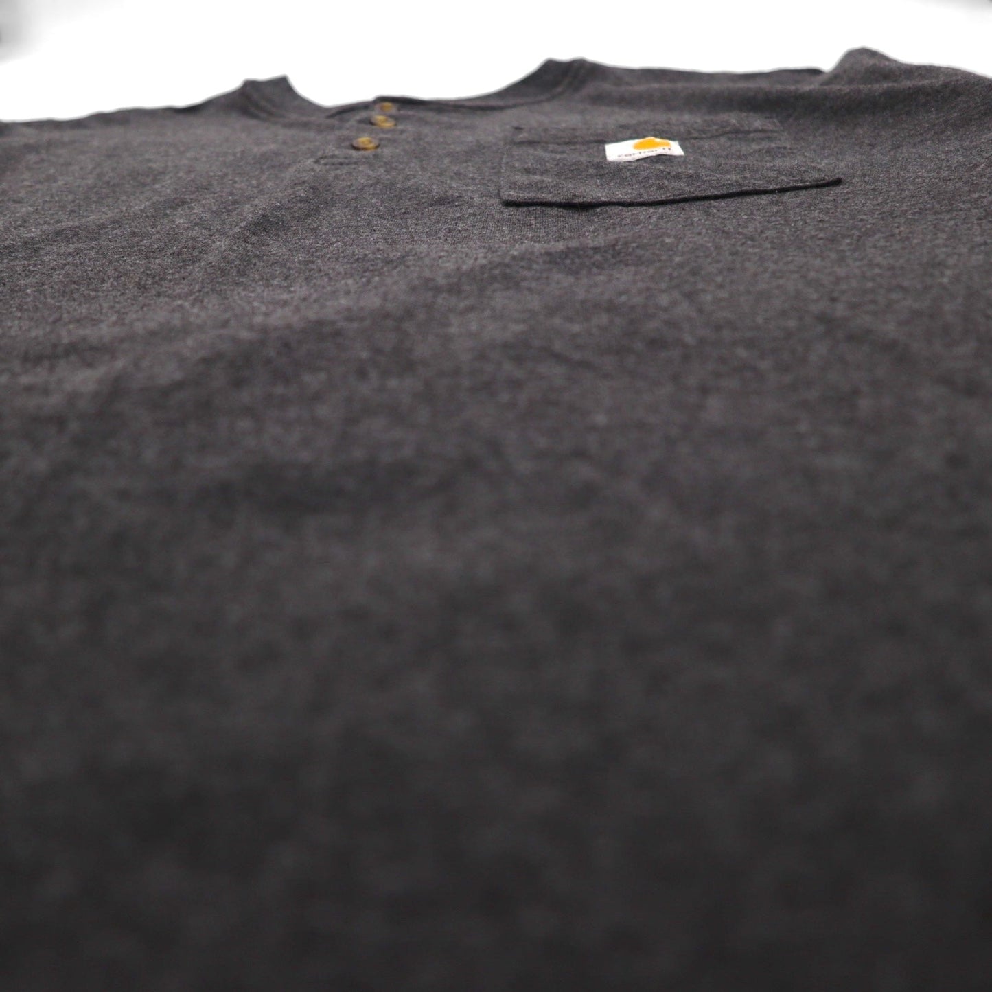 carhartt ルーズフィット LOOSE FIT ヘンリーネック ポケット Tシャツ XL グレー コットン