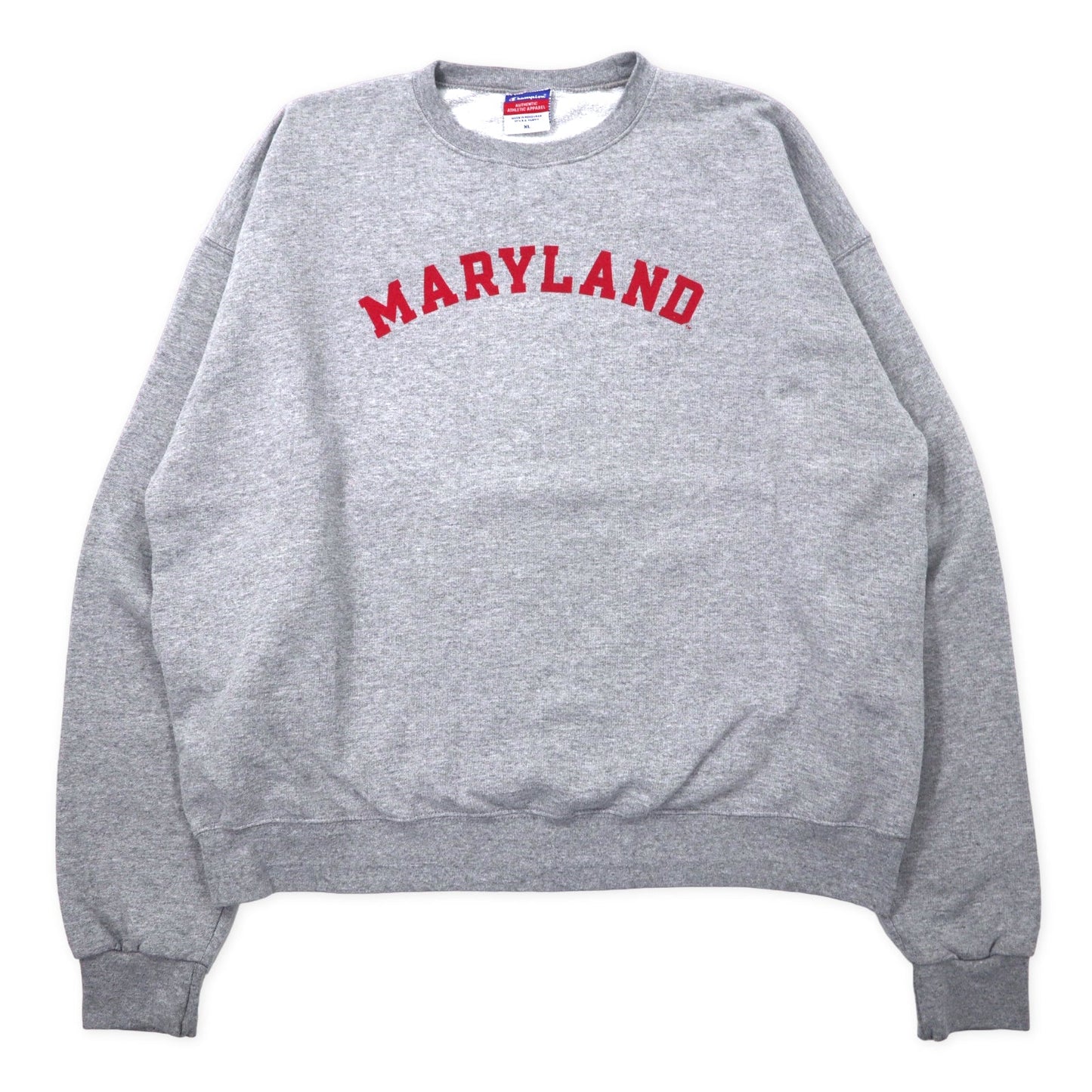 Champion 90年代 カレッジ プリントスウェット XL グレー コットン MARYLAND ビッグサイズ ホンジュラス製
