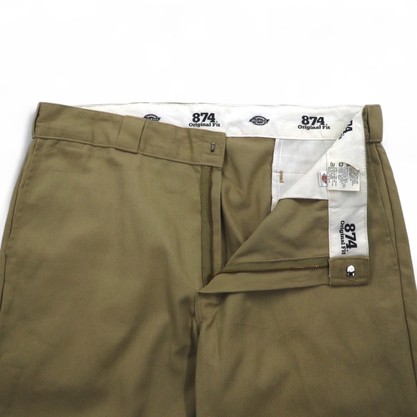 Dickies 874 チノパンツ XL ベージュ ポリエステル コットン ORIGINAL FIT ホンジュラス製