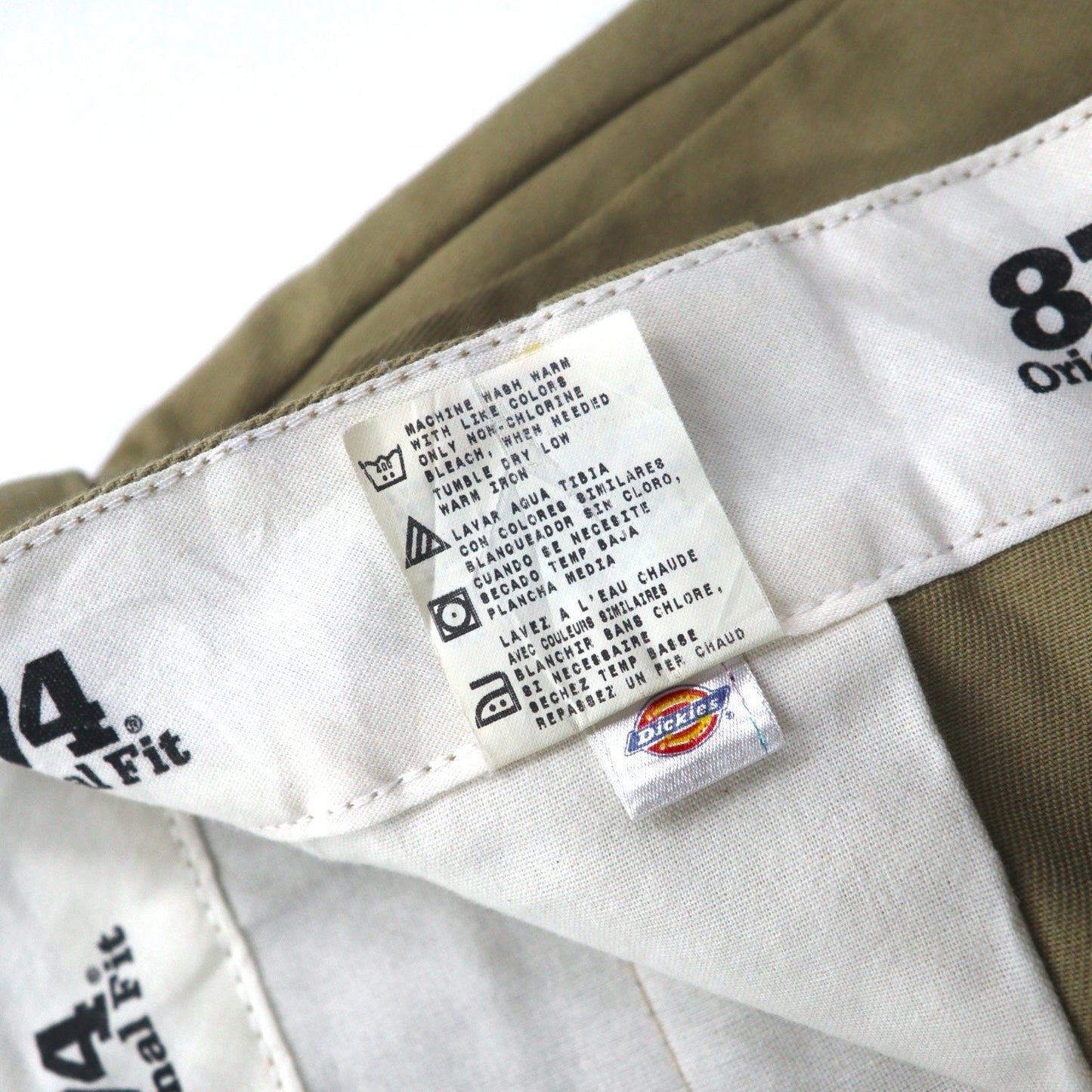 Dickies 874 チノパンツ XL ベージュ ポリエステル コットン ORIGINAL FIT ホンジュラス製