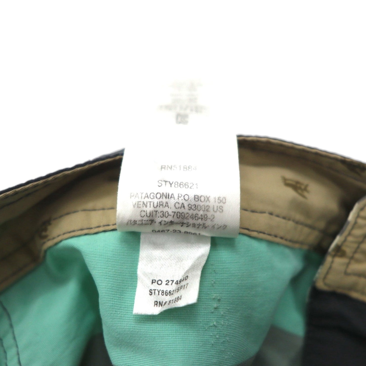 patagonia ウェーブフェアラー ボードショーツ Wavefarer Board Shorts ショートパンツ M グリーン グレー ボーダー ナイロン 86621