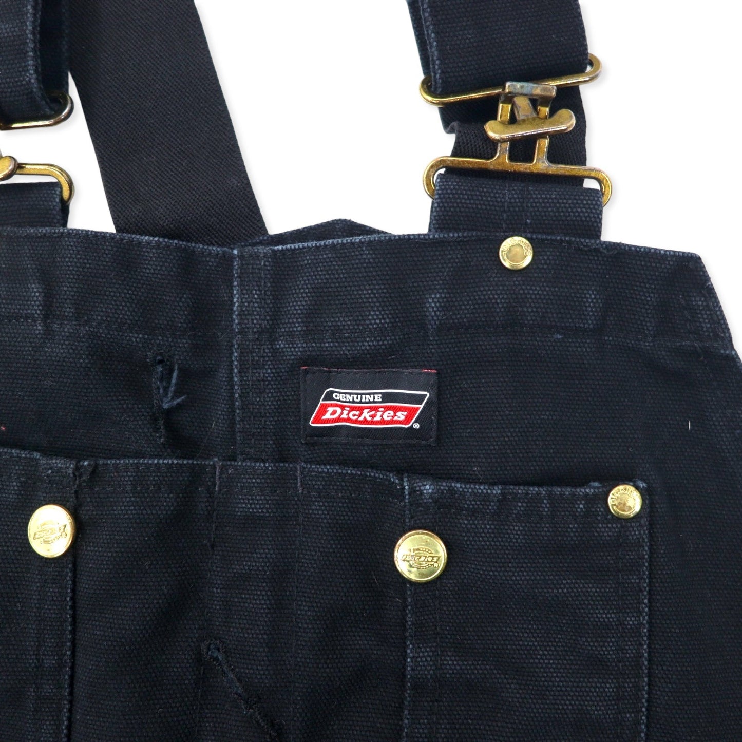 Dickies ダック オーバーオール XXL ブラック コットン