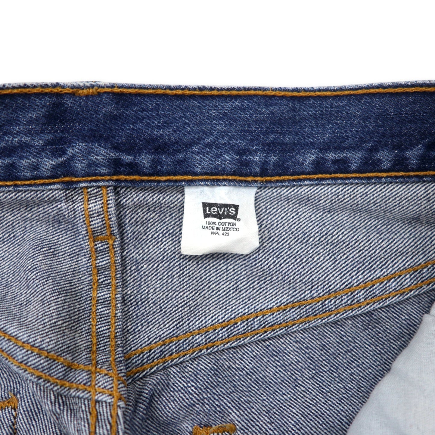 Levi's 90年代 501 レギュラー ストレート デニムパンツ L ブルー ボタン裏647 スモールe 紙タグ 裾シングルステッチ メキシコ製