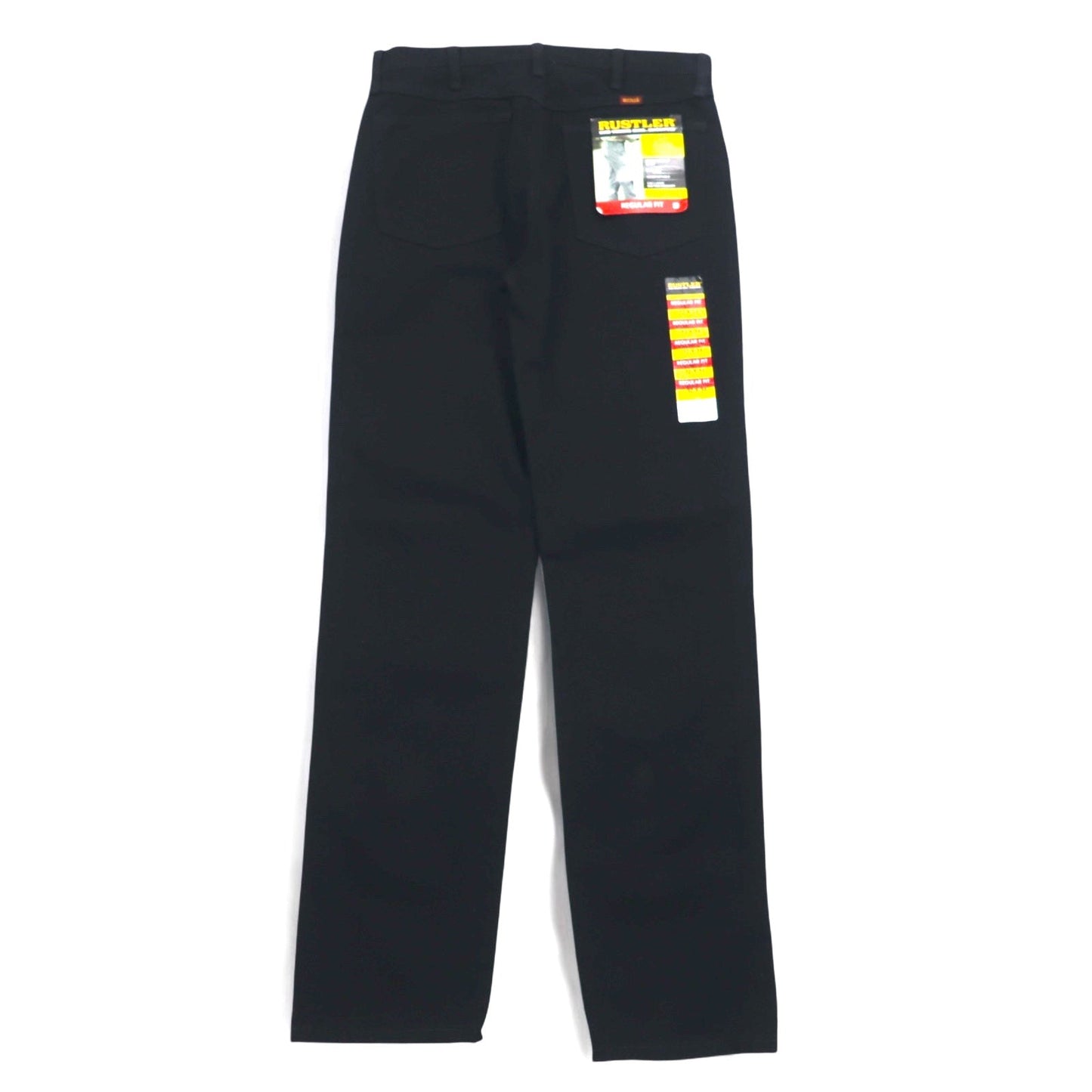 RUSTLER ( Wrangler ) ストレートジーンズ デニムパンツ M ブラック レギュラーフィット 87619CB メキシコ製 未使用品