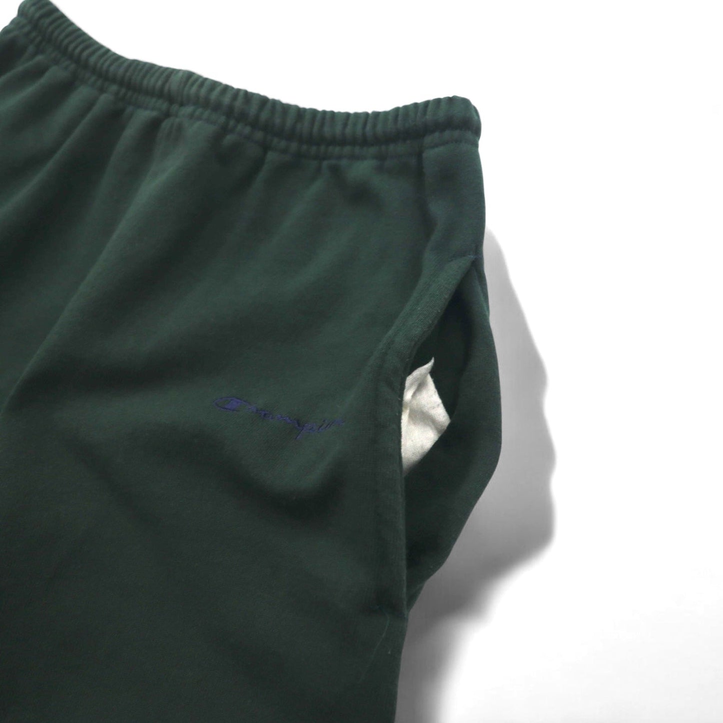 Champion スウェットパンツ S グリーン コットン 裏起毛 バータグ メキシコ製