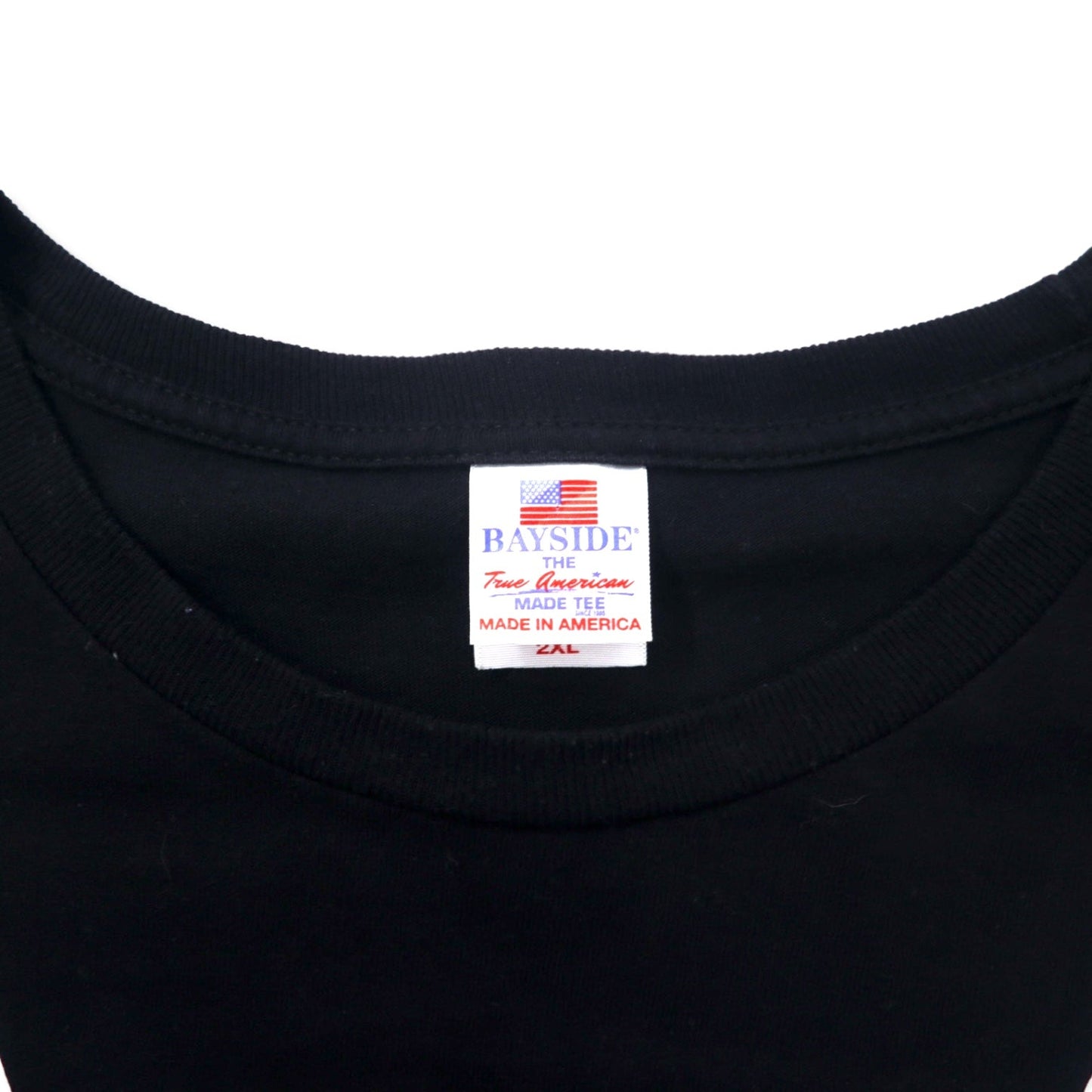 US AIR FORCE 米軍 プリント Tシャツ 2XL ブラック コットン ミリタリー BAYSIDE MADE TEE