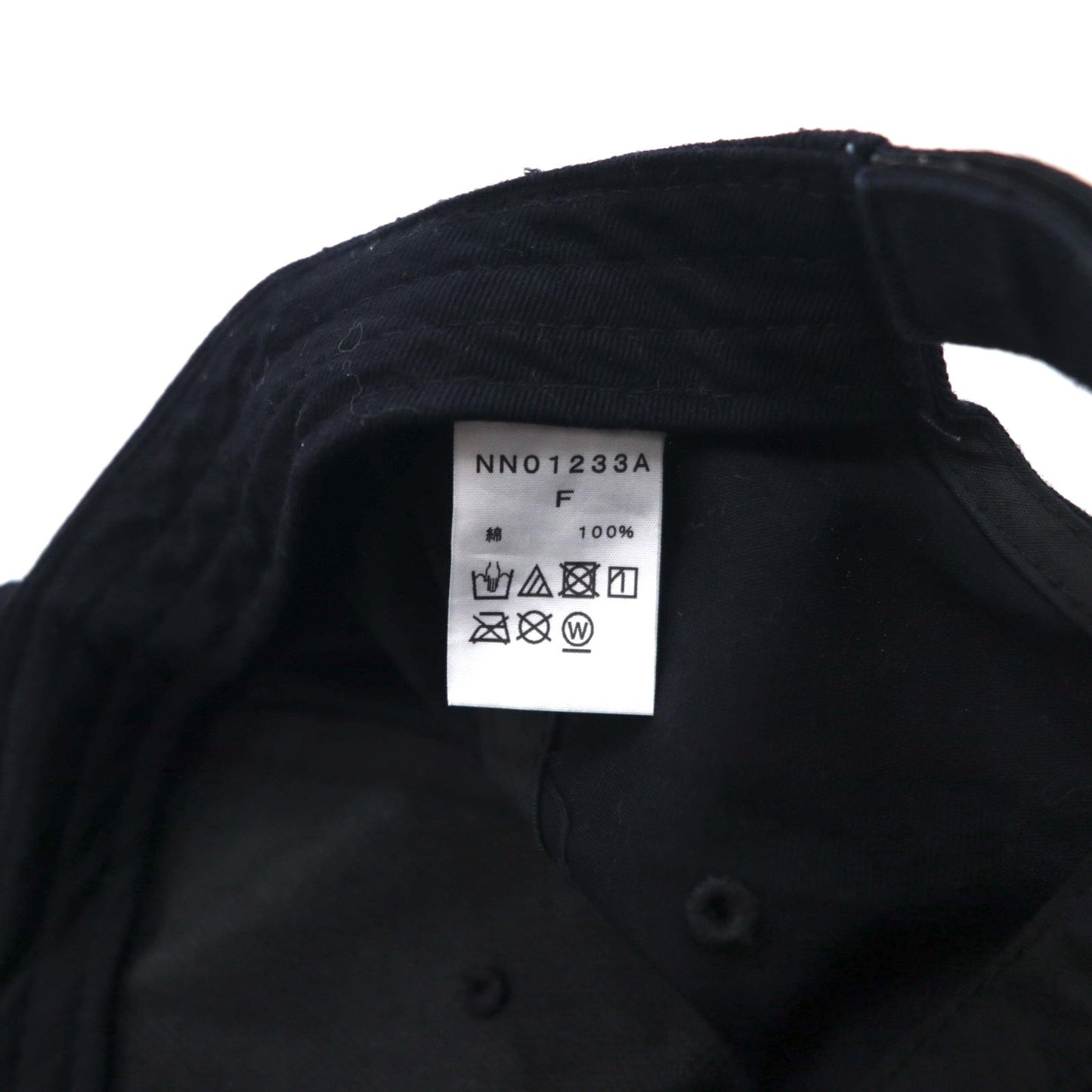 THE NORTH FACE ロゴキャップ FREE マジックテープ ブラック コットン NN01233A