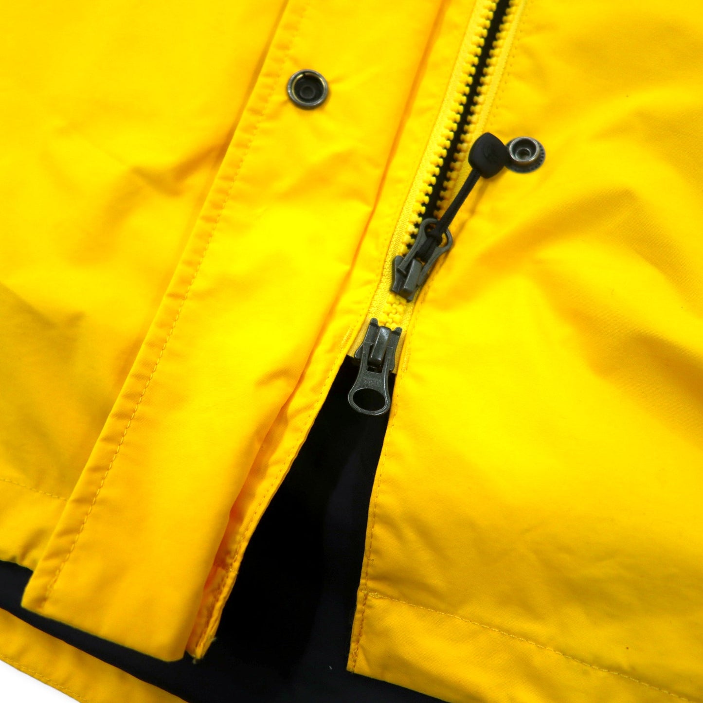 THE NORTH FACE マウンテンライトコート XL イエロー ポリエステル HYVENT 防水 透湿 フード着脱式 ジップインジップ搭載
