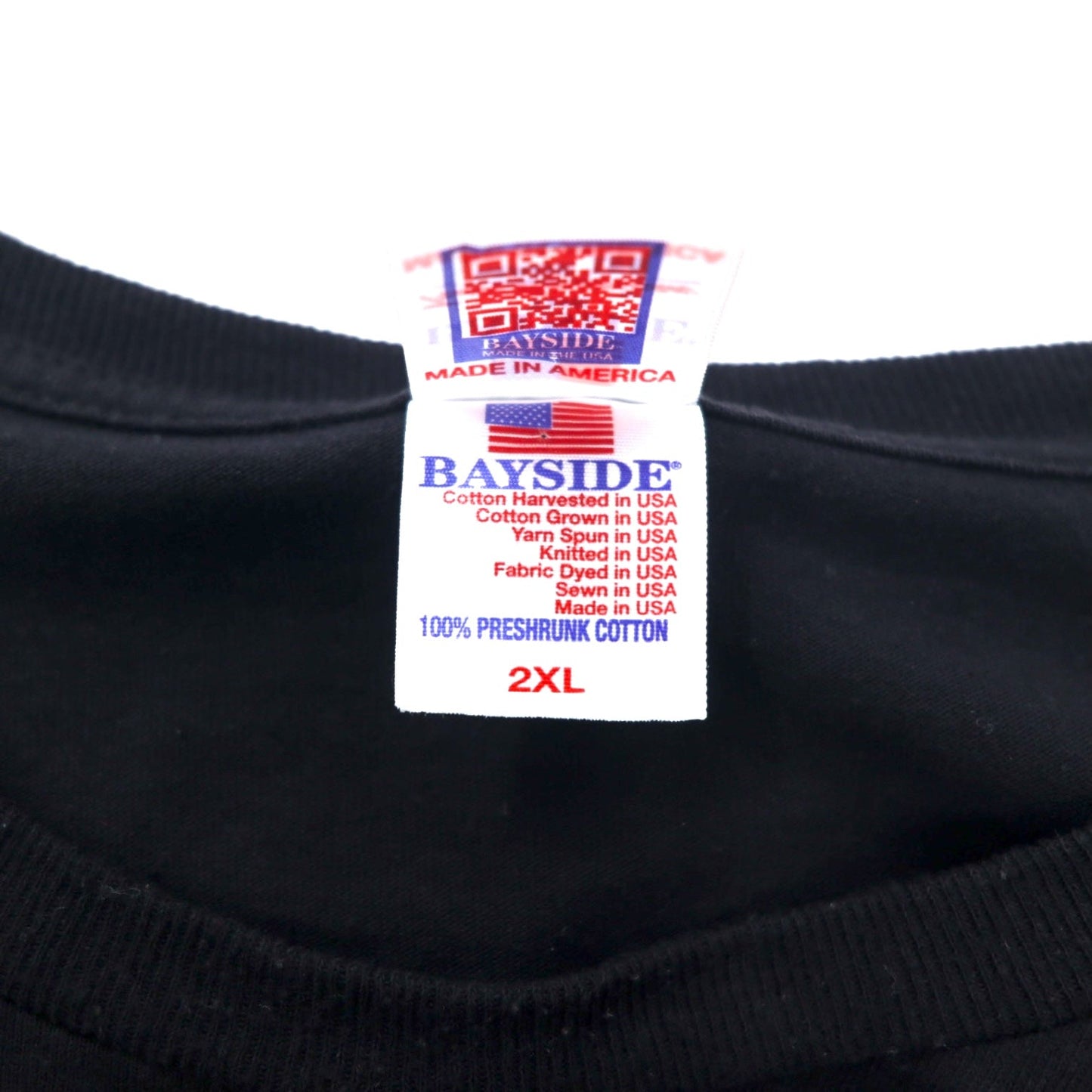 US AIR FORCE 米軍 プリント Tシャツ 2XL ブラック コットン ミリタリー BAYSIDE MADE TEE