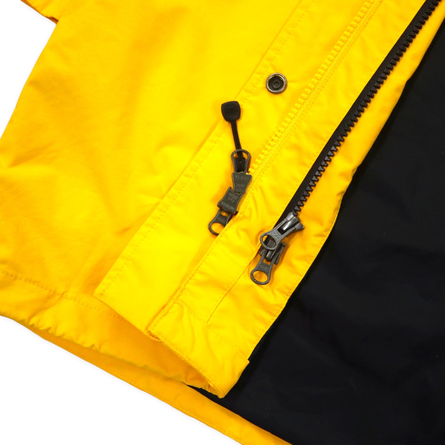 THE NORTH FACE マウンテンライトコート XL イエロー ポリエステル HYVENT 防水 透湿 フード着脱式 ジップインジップ搭載