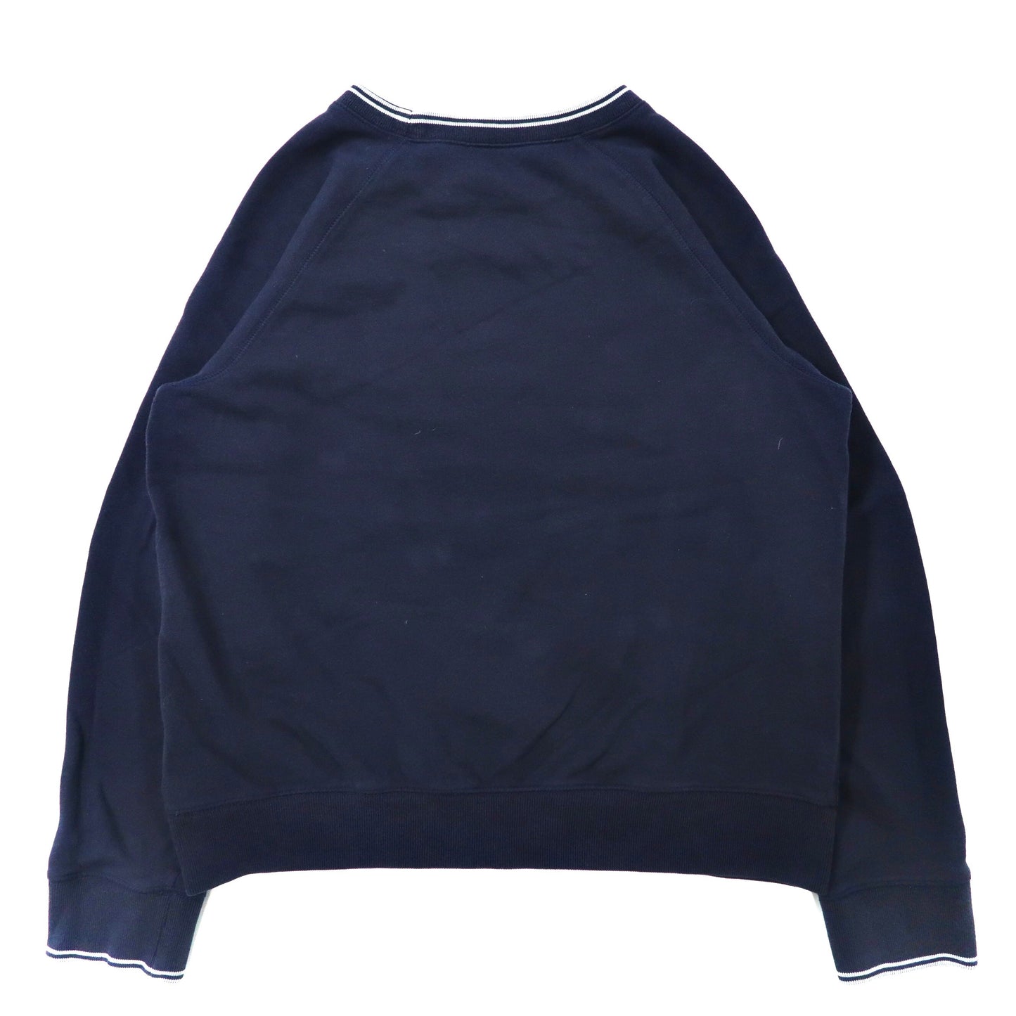 Polo Jeans Co. RALPH LAUREN リブライン ロゴプリント スウェット L ネイビー コットン 裏起毛 星条旗 90年代