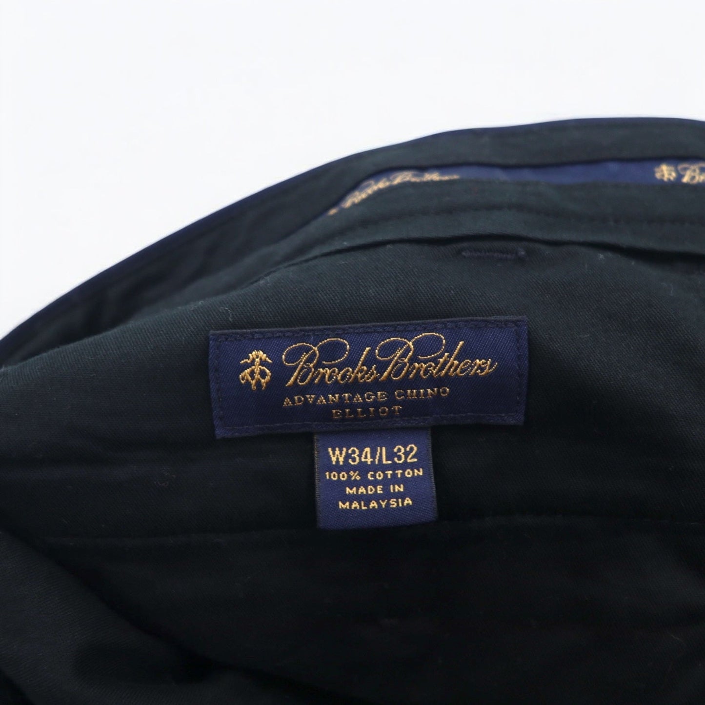 Brooks Brothers タック チノパンツ センタープレス L ネイビー コットン