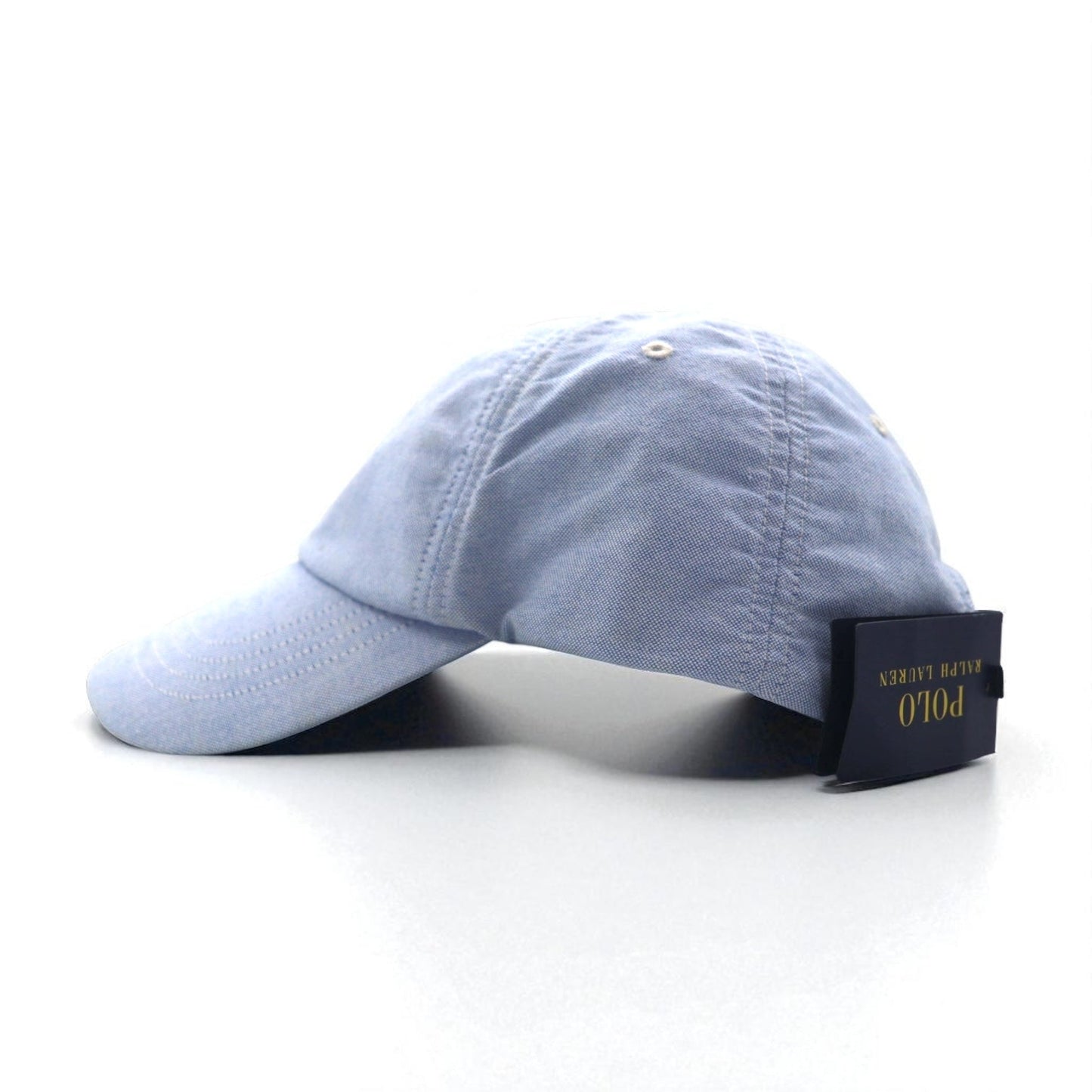 POLO RALPH LAUREN オックスフォード ベースボールキャップ 59cm ブルー コットン スモールポニー刺繍 未使用品