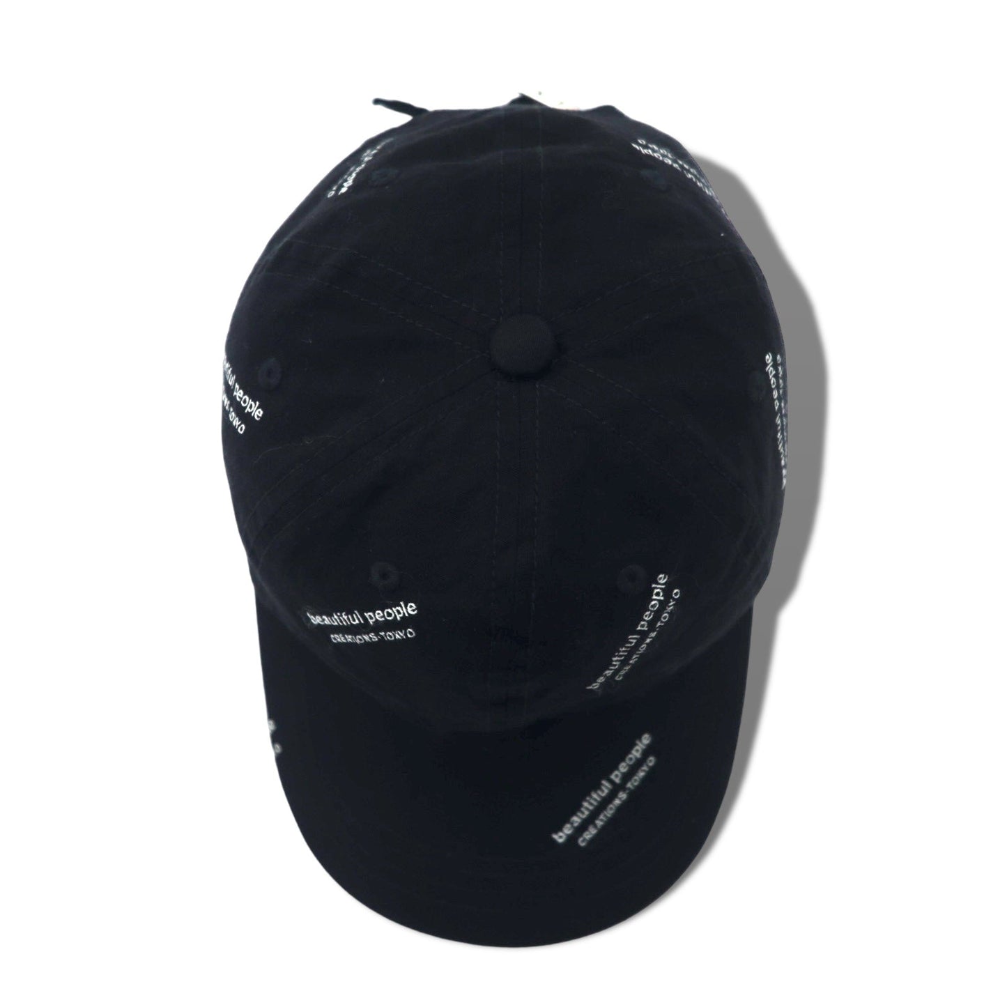 beautiful people ロゴジャガード ソリッド ビッグタグ キャップ FREE ブラック コットン logo JQ solid big tag cap 1145511943 日本製