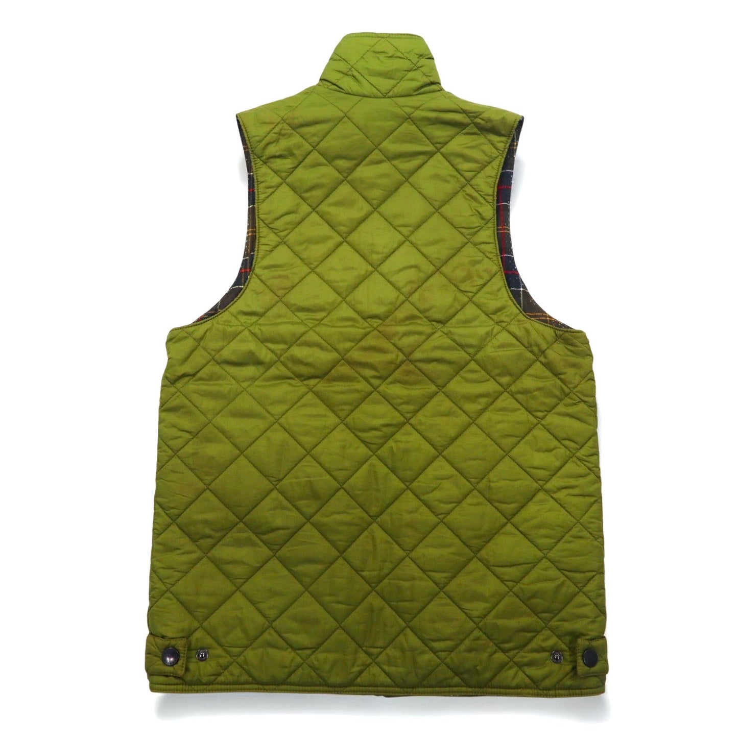 Barbour イングランド製 キルティングベスト S カーキ FLYWEIGHT WAISTCOAT D910