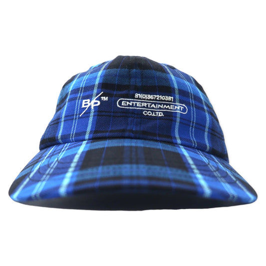 beautiful people BPロゴキャップ FREE ブルー チェック ポリエステル コットン 1145511945 日本製