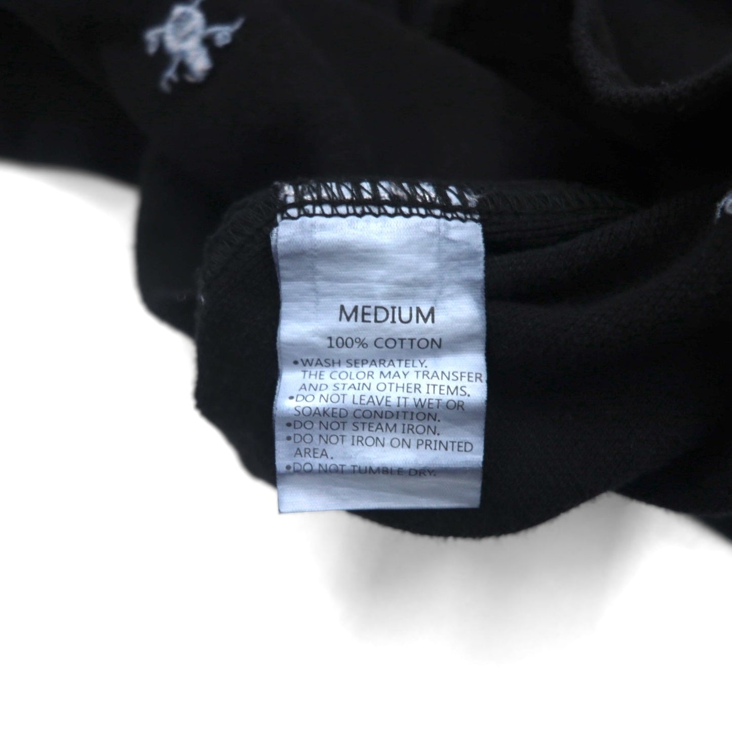 stussy スカル刺繍 ポロシャツ M ブラック コットン 鹿の子 総柄