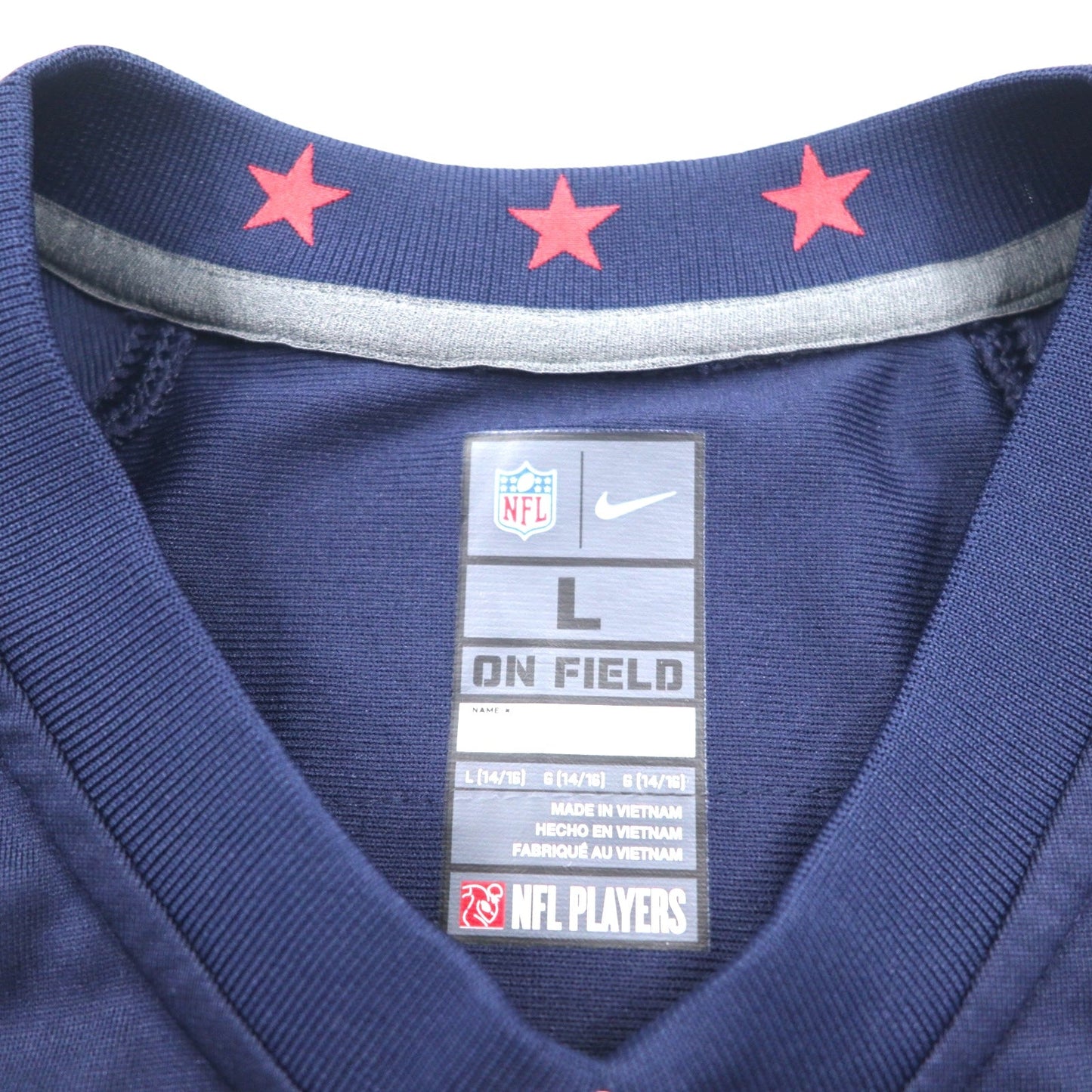 NIKE ゲームシャツ L ネイビー ポリエステル NFL TITANS ナンバリング ON FIELD