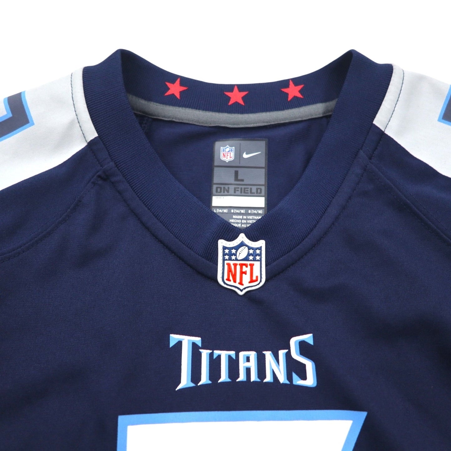 NIKE ゲームシャツ L ネイビー ポリエステル NFL TITANS ナンバリング ON FIELD