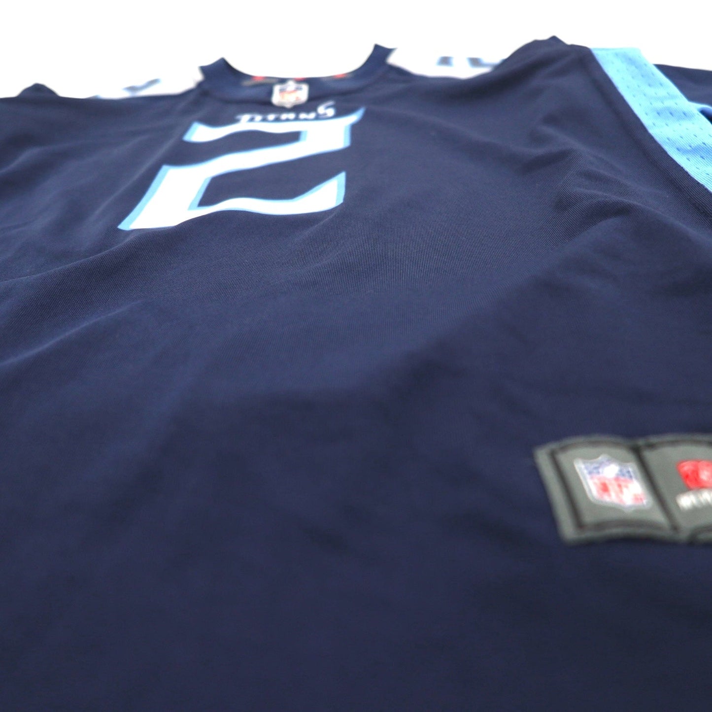 NIKE ゲームシャツ L ネイビー ポリエステル NFL TITANS ナンバリング ON FIELD