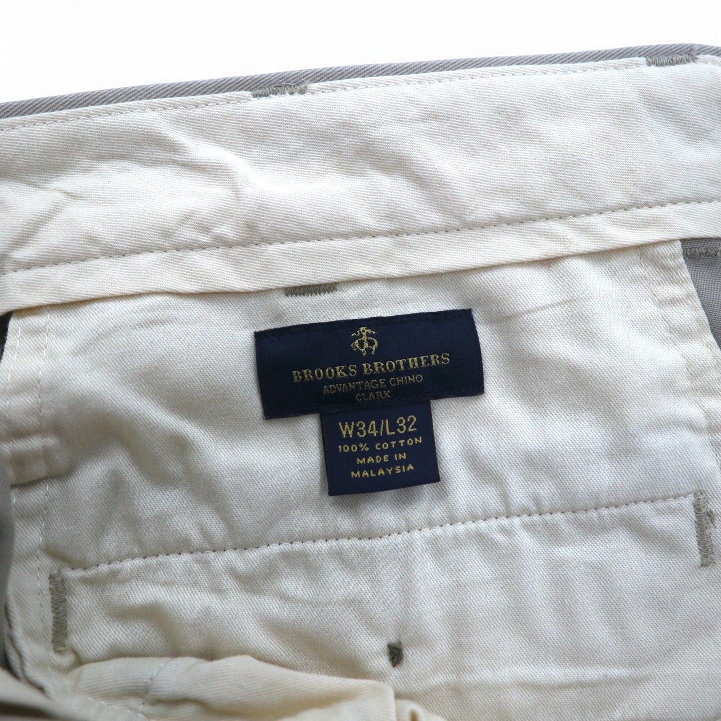 Brooks Brothers チノパンツ L ベージュ コットン ADVANTAGE CHINO CLARK