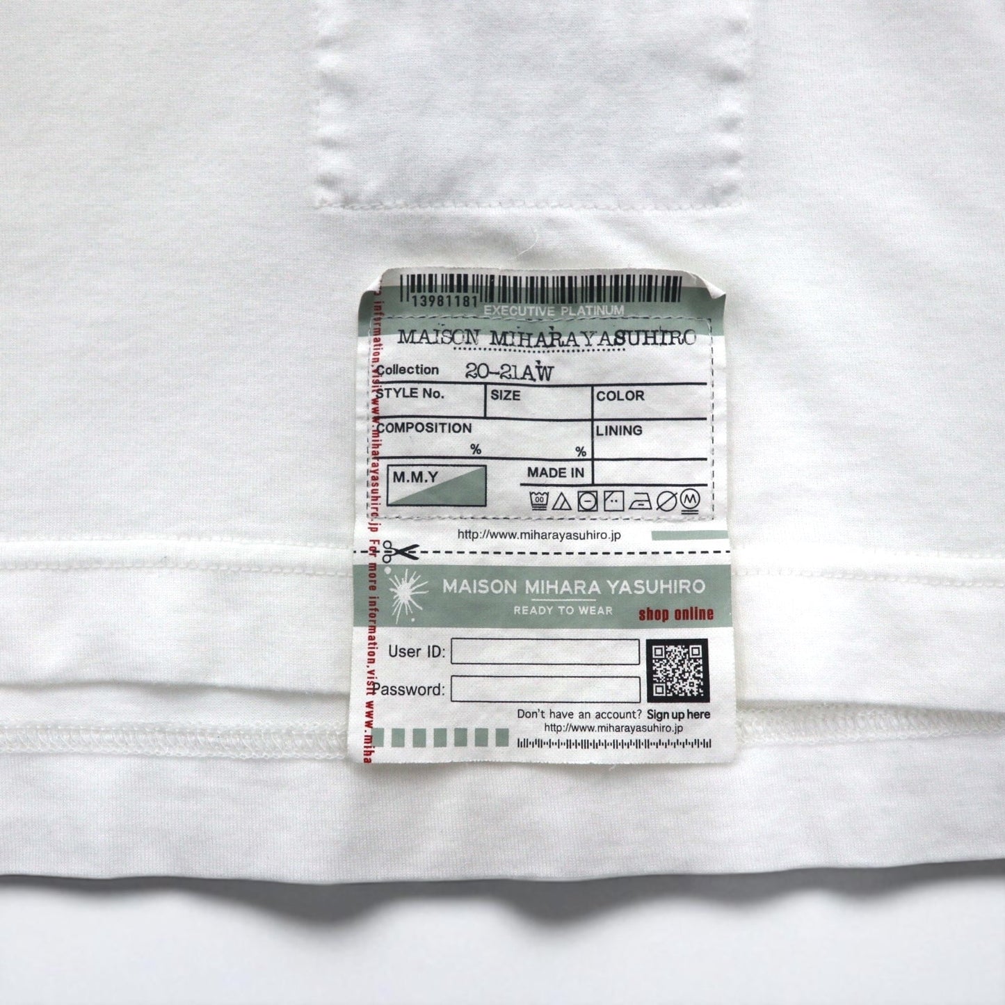 MAISON MIHARA YASUHIRO ポケット Tシャツ Foods Printed T-shirt ポテト プリント L ホワイト GONGON 日本製