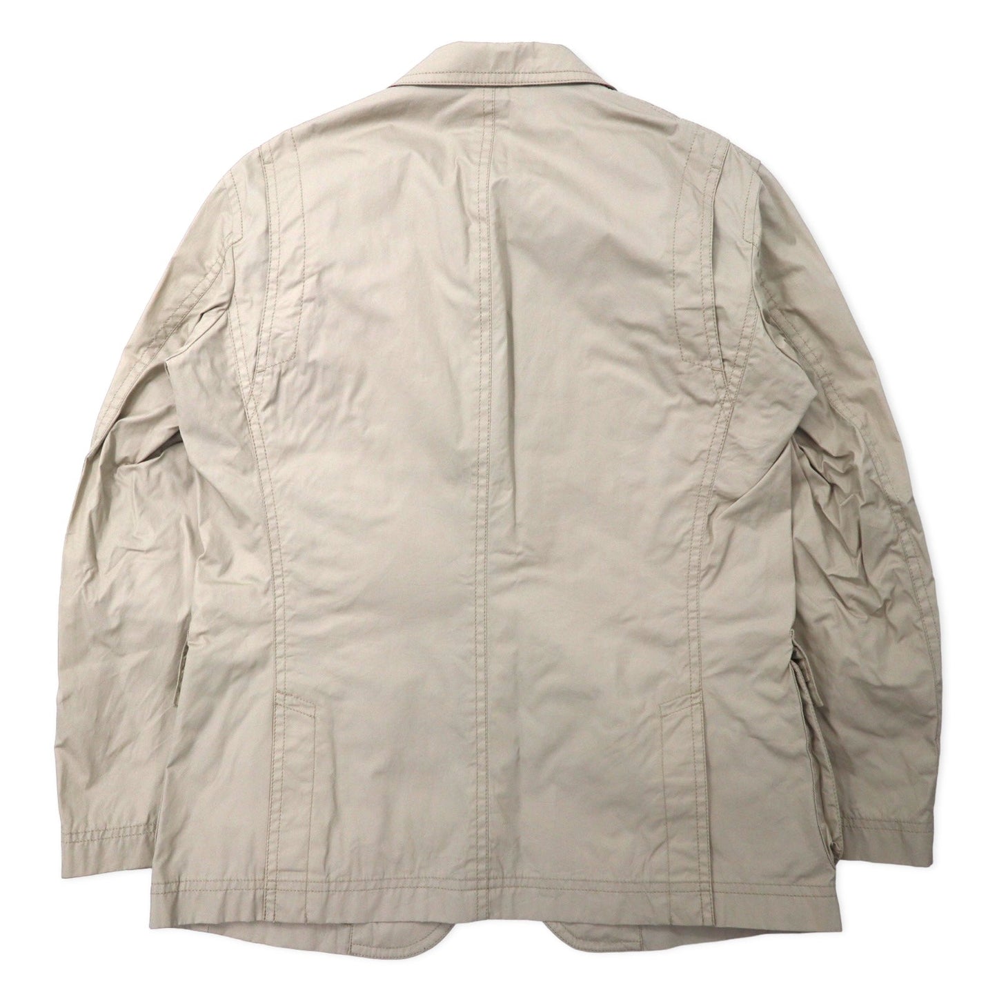 BURBERRY 3B テーラードジャケット 裏地ノバチェック M ベージュ コットン アクリルコーティング 撥水