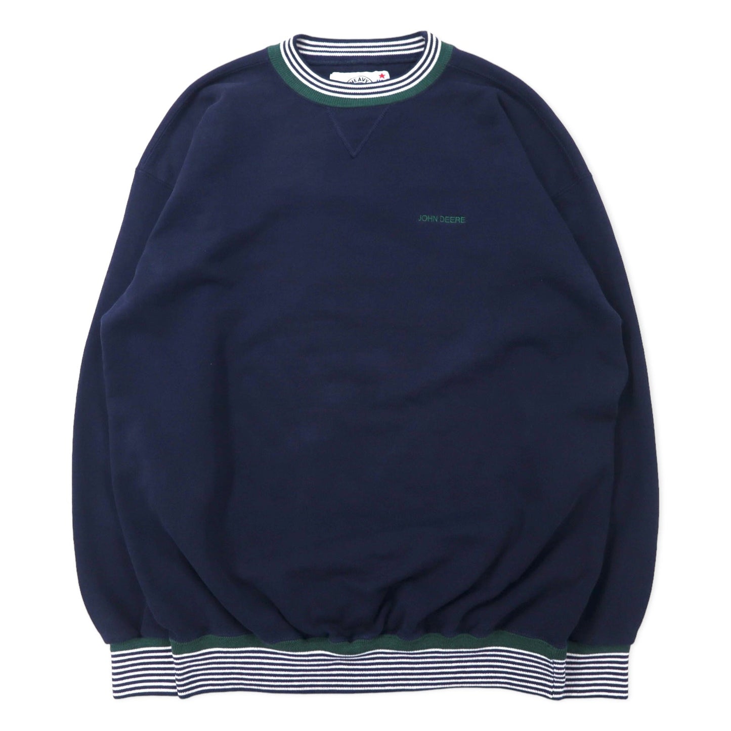 K-Products USA製 90年代 HEAVY WEIGHT リブライン スウェット XL ネイビー コットン