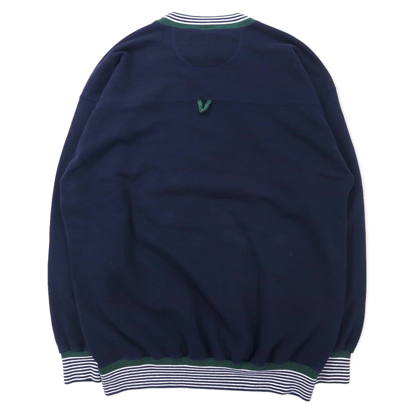 K-Products USA製 90年代 HEAVY WEIGHT リブライン スウェット XL ネイビー コットン
