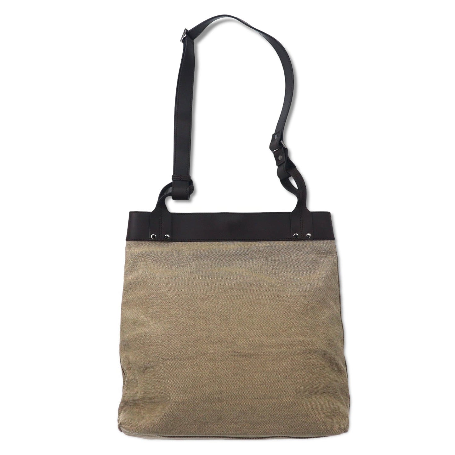 GUCCI 2WAY キャンバス トートバッグ ショルダーバッグ ベージュ レザー切り替え 106301 1705