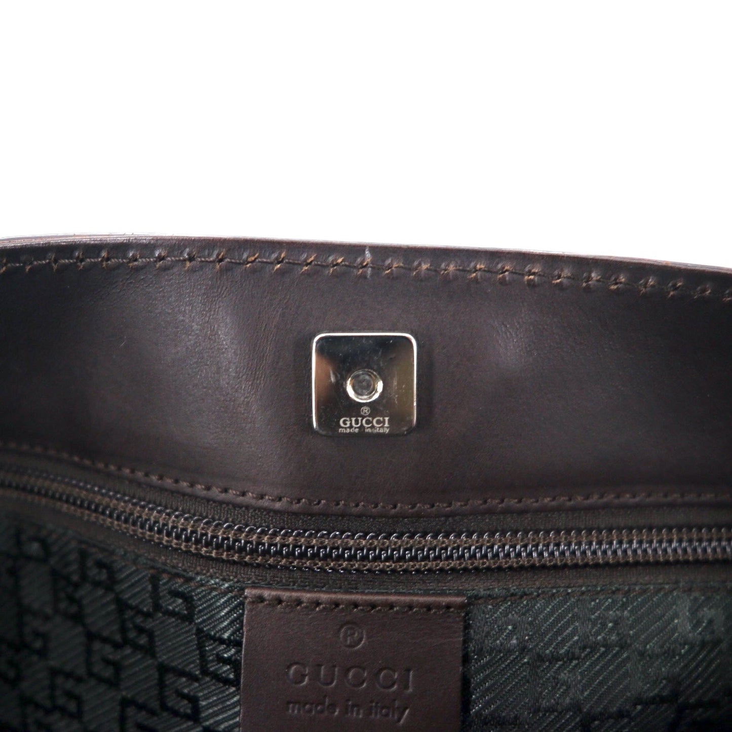 GUCCI 2WAY キャンバス トートバッグ ショルダーバッグ ベージュ レザー切り替え 106301 1705