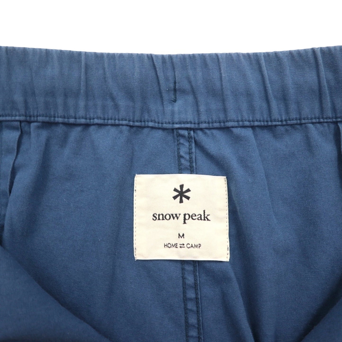 snow peak ナチュラルダイ ショーツ NATURAL DYED RECYCLED COTTON SHORTS ショートパンツ M ネイビー リサイクル コットン PA-23SU105