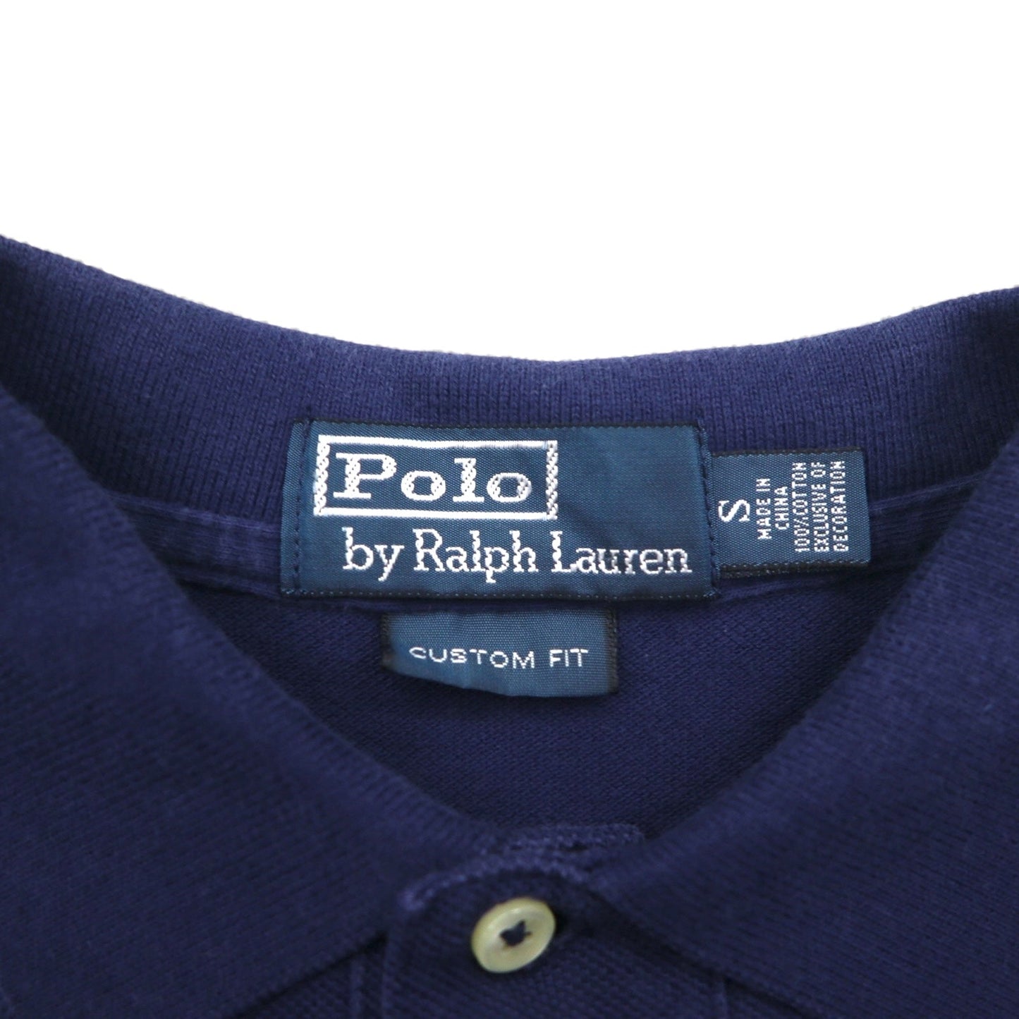 Polo by Ralph Lauren 90年代 ポロシャツ S ネイビー コットン 鹿の子 スモールポニー刺繍