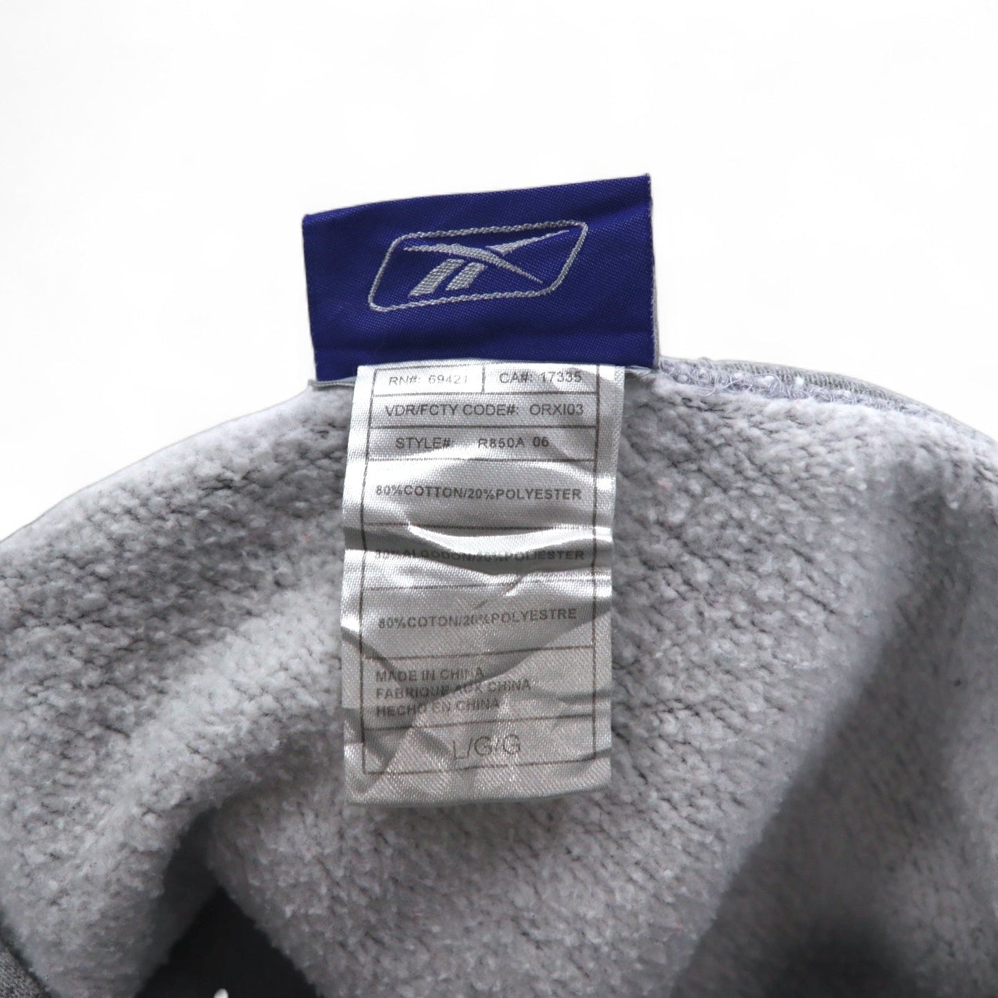 Reebok プルオーバー パーカー L グレー コットン NFL CHICAGO BEARS