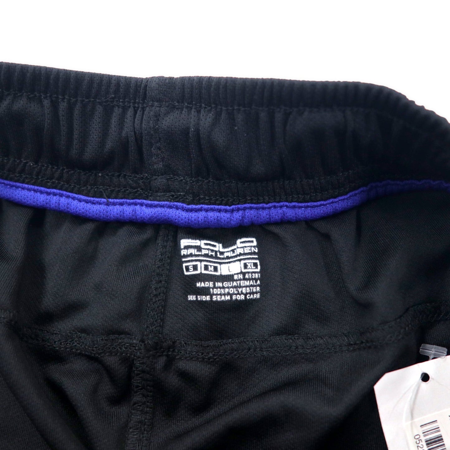 POLO RALPH LAUREN ショート ゲームパンツ ハーフパンツ L ブラック ポリエステル サイドライン スモールポニー 未使用品