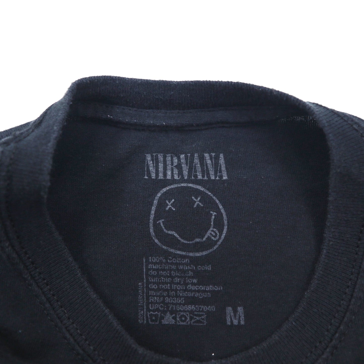 NIRVANA ニルヴァーナ ロック バンド Tシャツ M ブラック コットン
