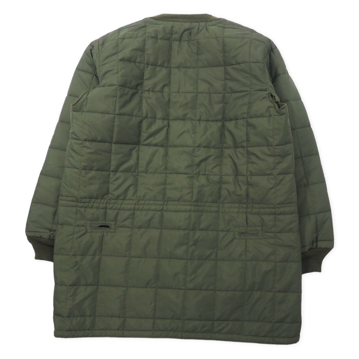 Italian Army Rain Quilting Liner Jacket イタリア軍 キルティング ライナージャケット XL カーキ ナイロン ポリエステル スナップボタン ドローコード ユーロミリタリー ビッグサイズ