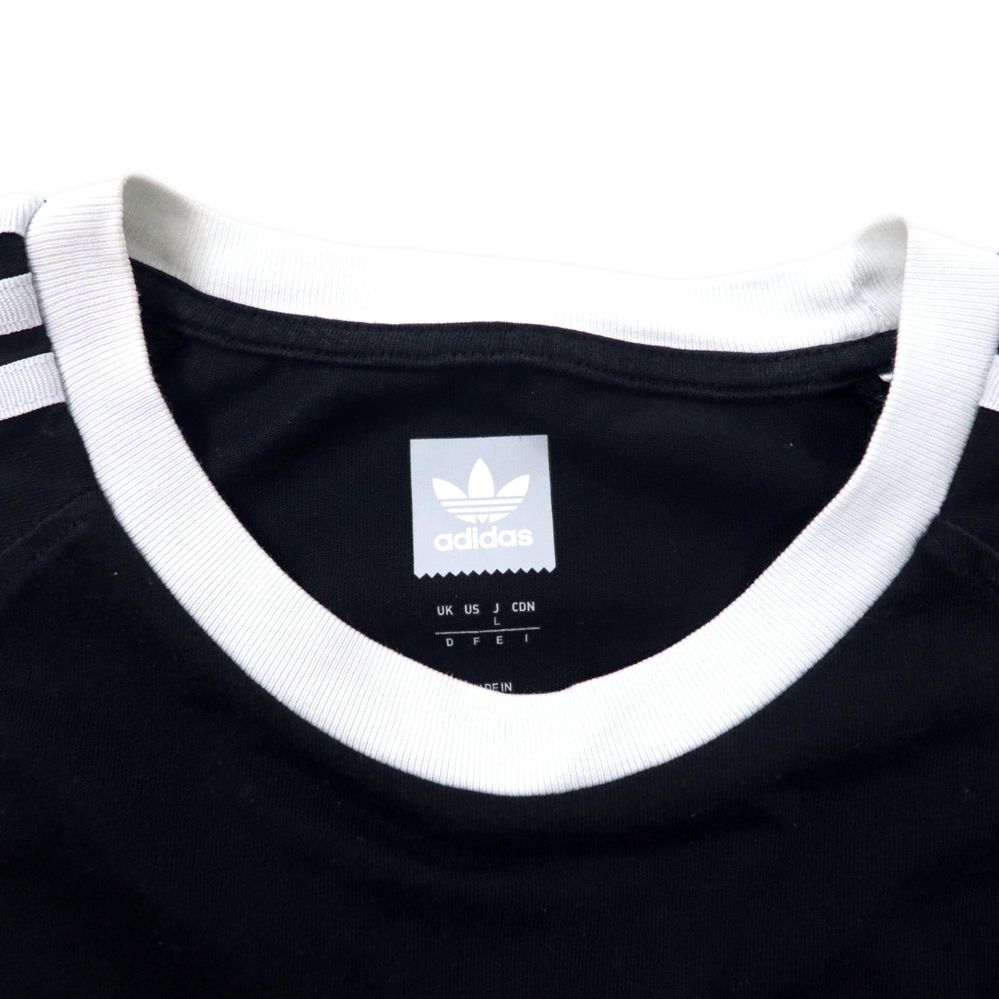adidas skateboarding リンガーTシャツ L ブラック コットン トレフォイルロゴ 3ストライプ CALIFORNIA 2.0 TEE CW2352