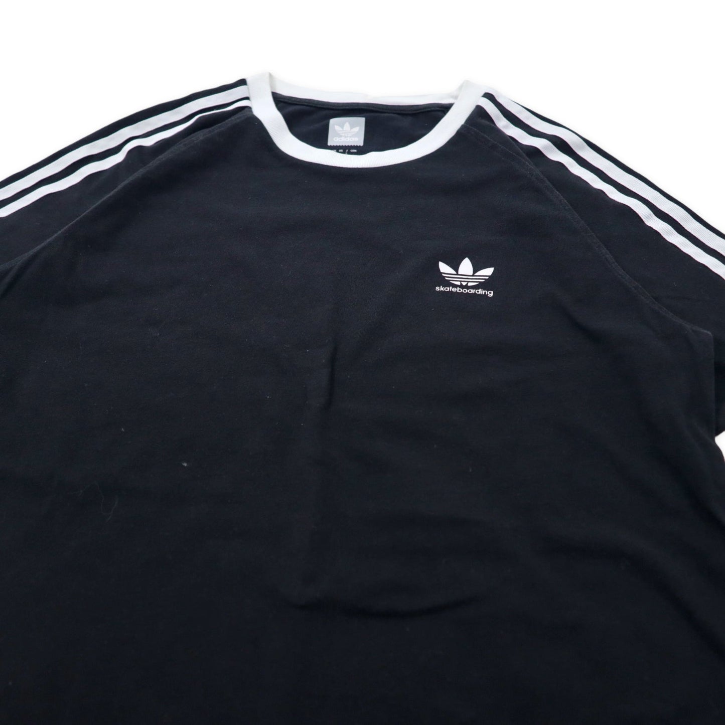 adidas skateboarding リンガーTシャツ L ブラック コットン トレフォイルロゴ 3ストライプ CALIFORNIA 2.0 TEE CW2352