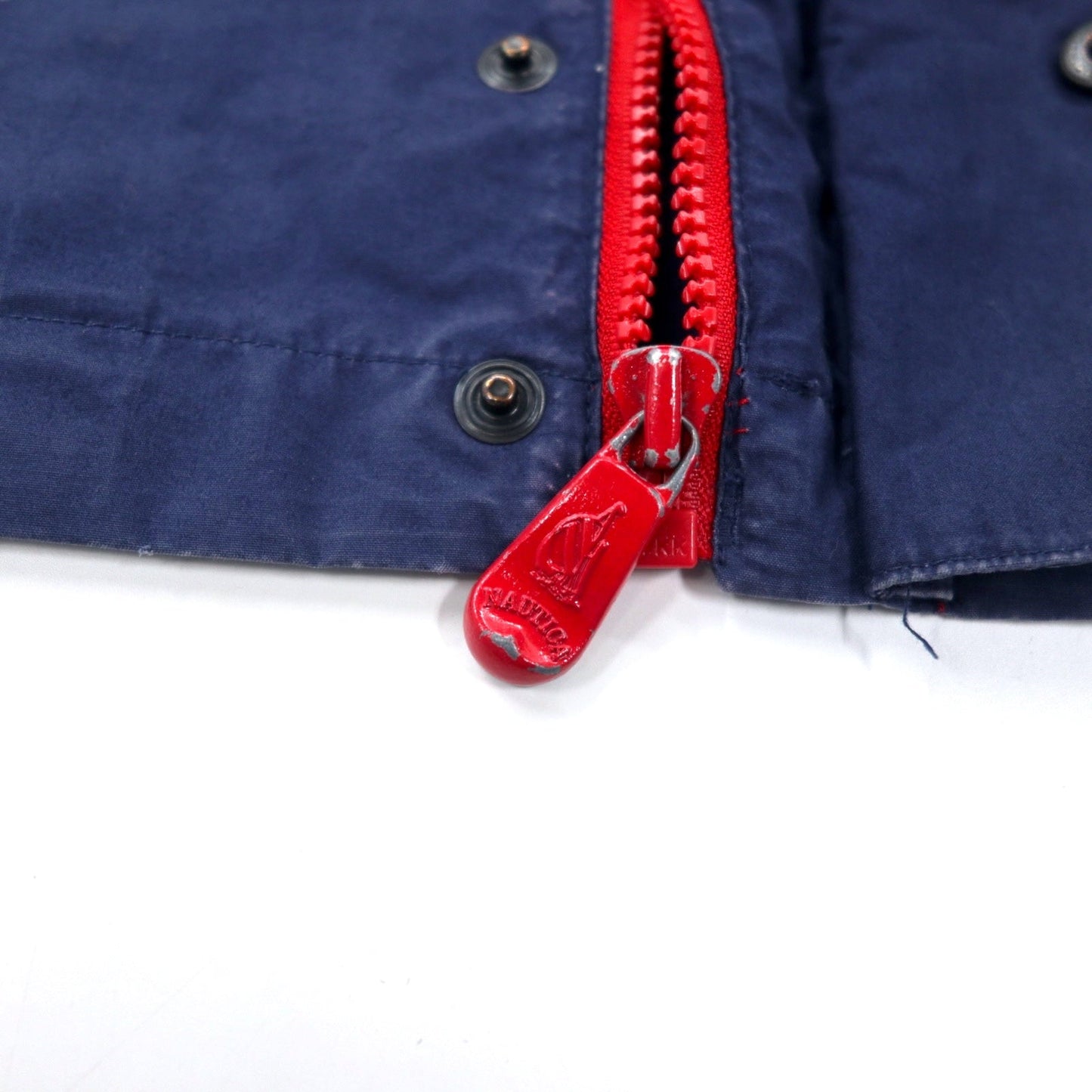nautica 90年代 セーリングジャケット XL ネイビー レッド コットン サイドライン N983 フード収納式 ビッグサイズ