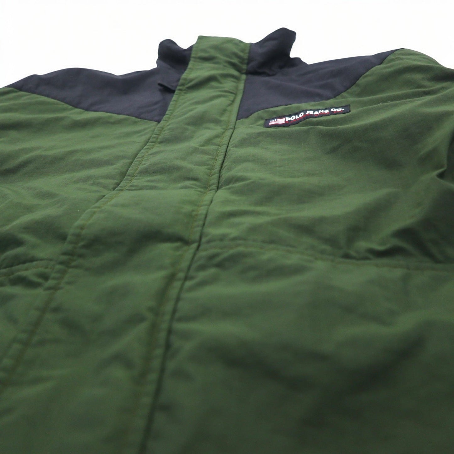 POLO JEANS CO. RALPH LAUREN 90年代 フリースライニング マウンテンジャケット L グリーン ブラック