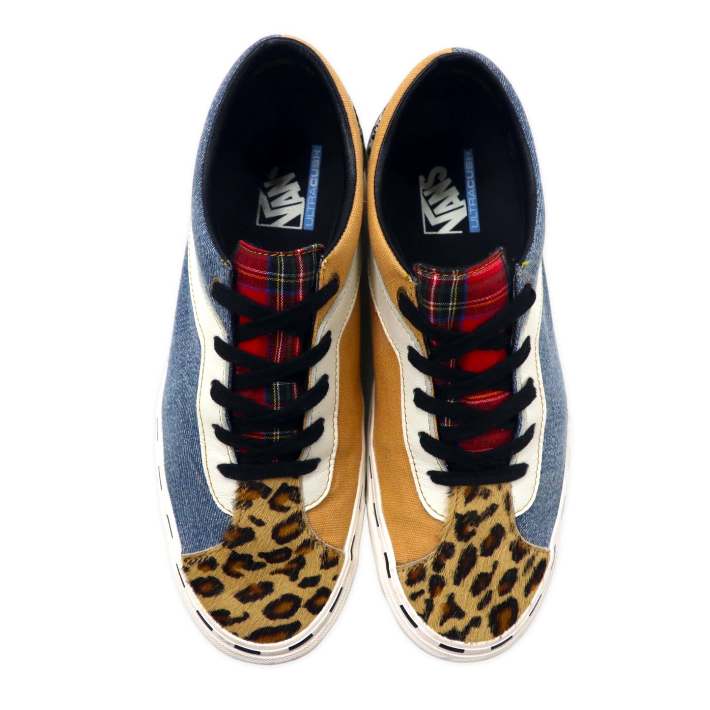 VANS スニーカー 28.5cm マルチカラー 異素材切り替え レオパード デニム BOLD NI ボールドニーULTRACUSH VN0A3WLPT7Y