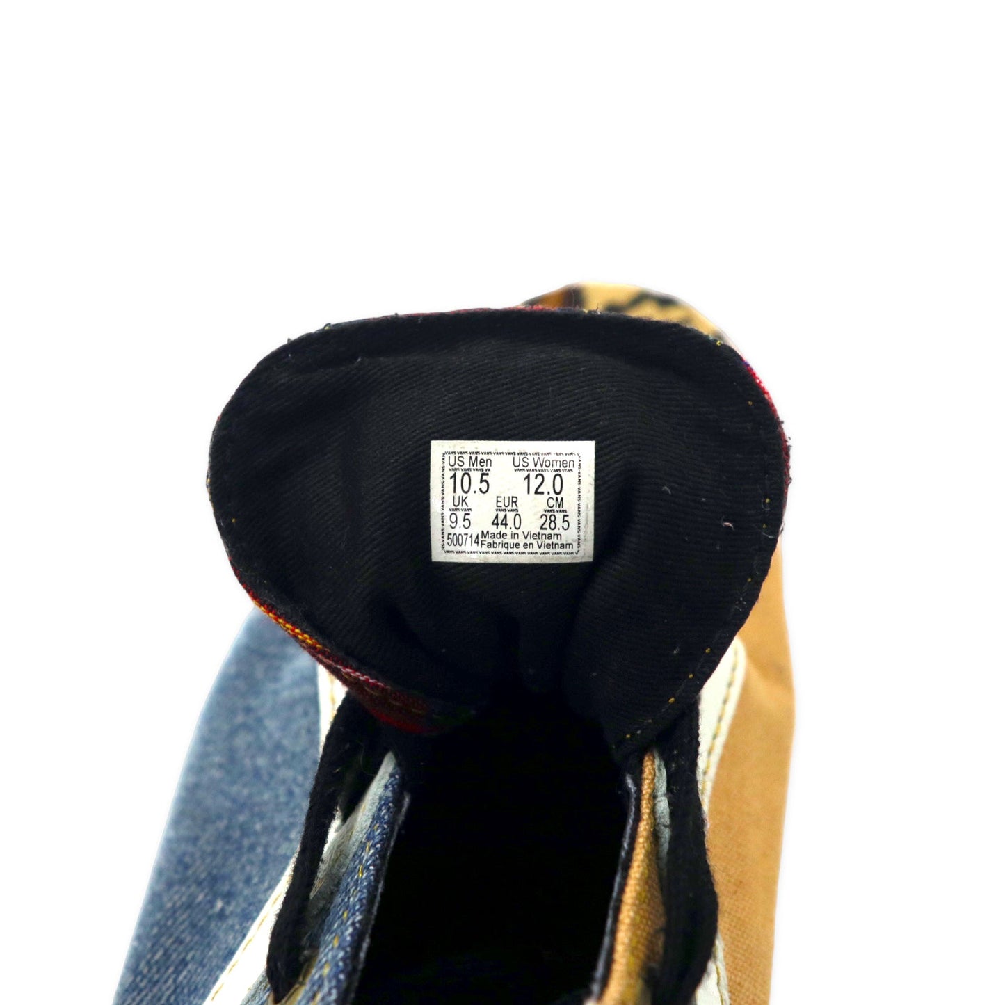 VANS スニーカー 28.5cm マルチカラー 異素材切り替え レオパード デニム BOLD NI ボールドニーULTRACUSH VN0A3WLPT7Y