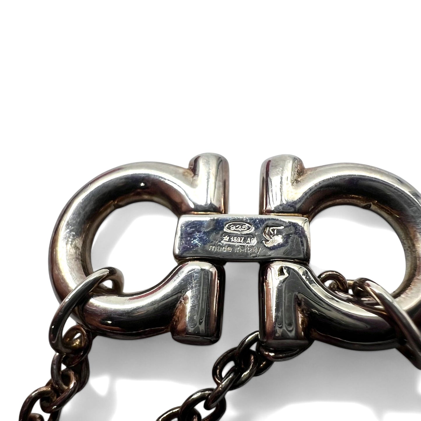 Salvatore Ferragamo イタリア製 ガンチーニ チェーン ブレスレット シルバー Silver 925