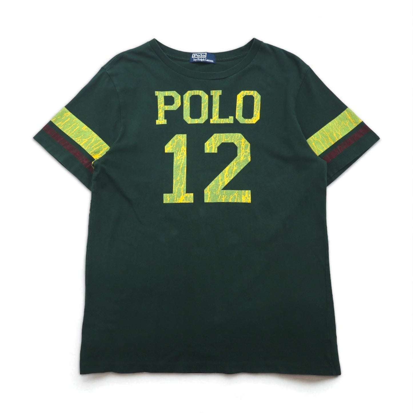 Polo by Ralph Lauren 90年代 ナンバリング フットボール Tシャツ M グリーン コットン