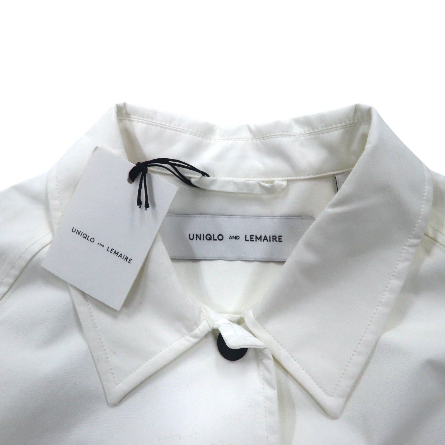 UNIQLO AND LEMAIRE Aライン ステンカラーコート レインコート S ホワイト ベルト付き 未使用品
