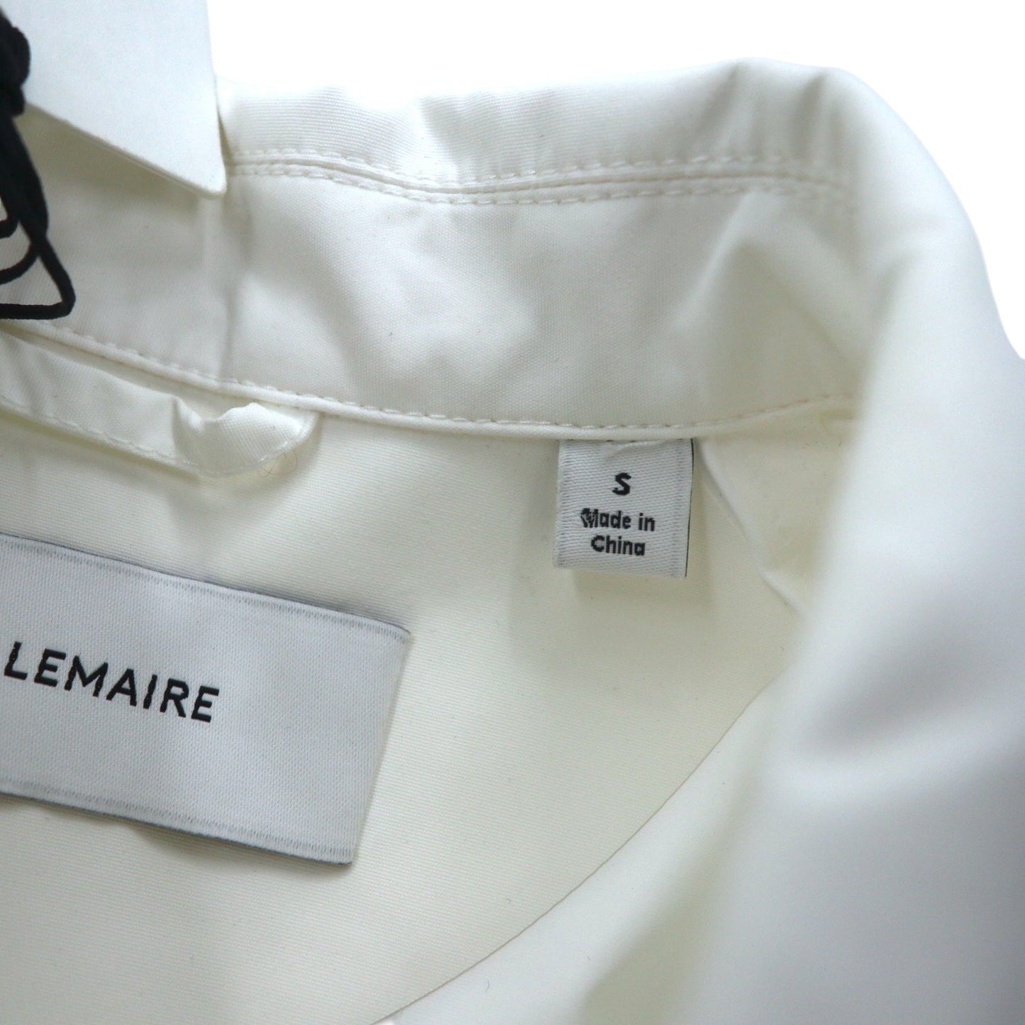 UNIQLO AND LEMAIRE Aライン ステンカラーコート レインコート S ホワイト ベルト付き 未使用品