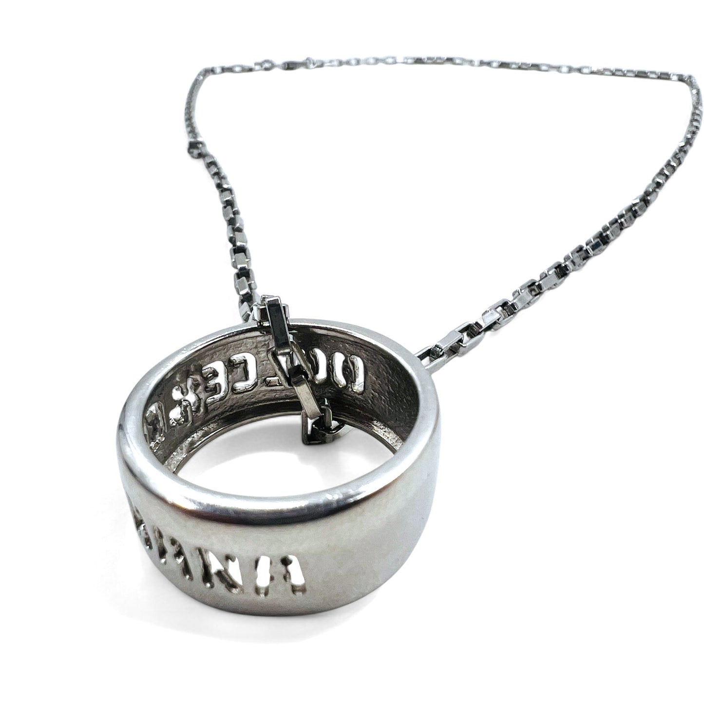 DOLCE & GABBANA チェーン ネックレス リング トップ 指輪 シルバー SILVER 925